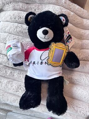 Build-A-Bear Black FRIENDS Plush Bear with added accessories